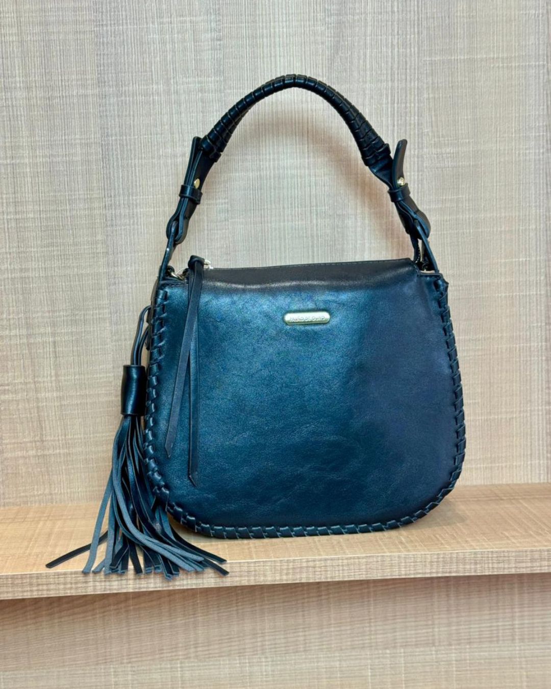 Bolsa Pavão de Ouro Preta 8A7D1