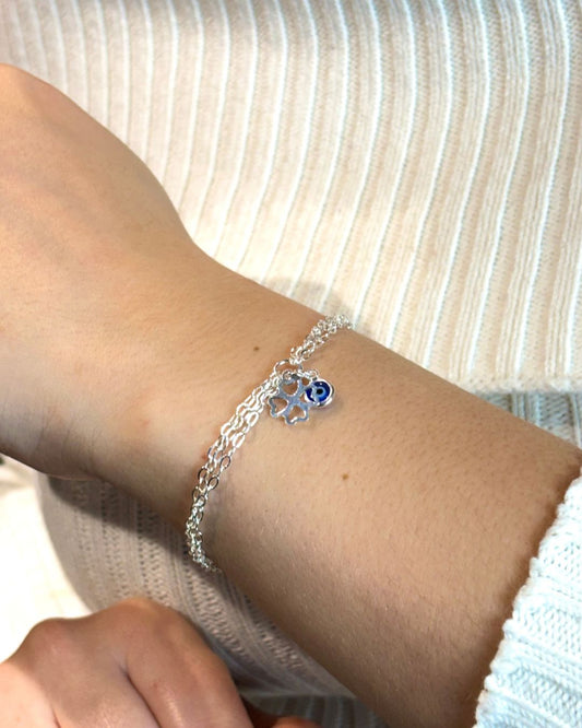 Pulseira pingente olho grego