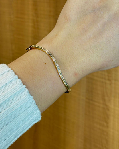 Bracelete folhado ouro