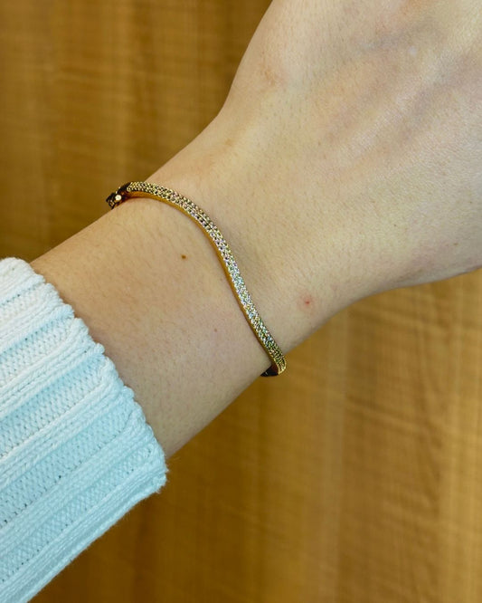 Bracelete folhado a ouro