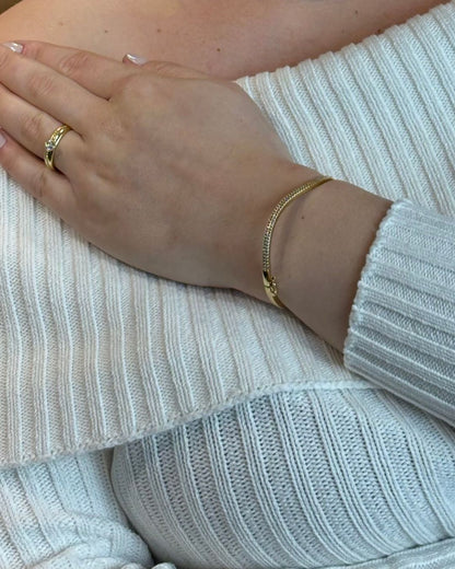 Bracelete folhado ouro