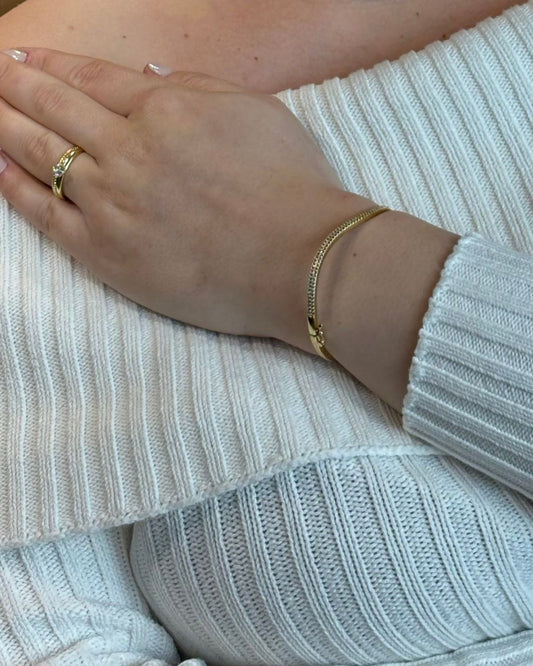 Bracelete folhado a ouro