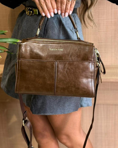 Bolsa Pavão de Ouro Marrom DB45F