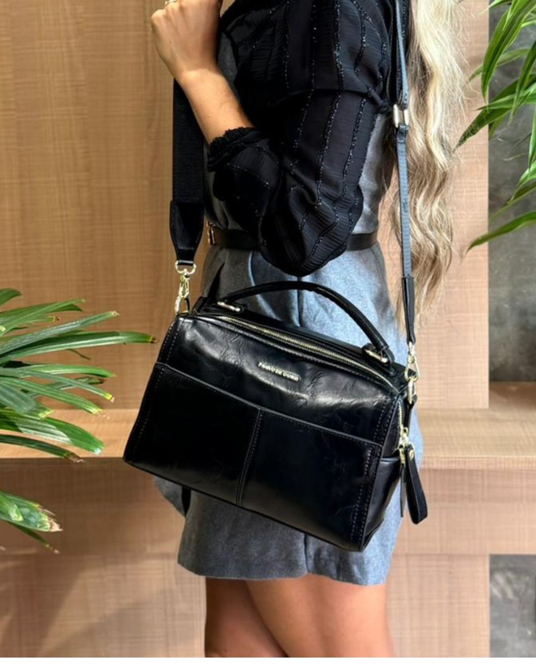Bolsa Pavão de Ouro Marrom DB45F