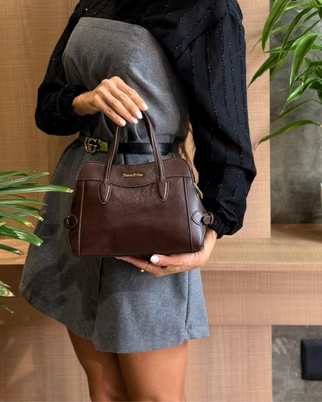 Bolsa Pavão Prime Marrom
