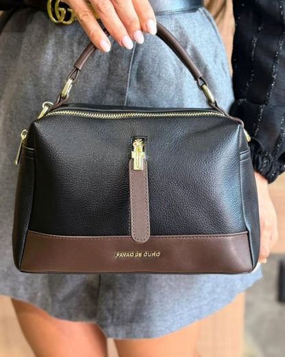 Bolsa Pavão de Ouro Preto com marrom